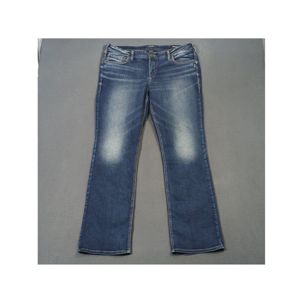 Silver Jeans Women's 16x33 Blue Aiko Bootcut Denim Western Cowgirl Rodeo